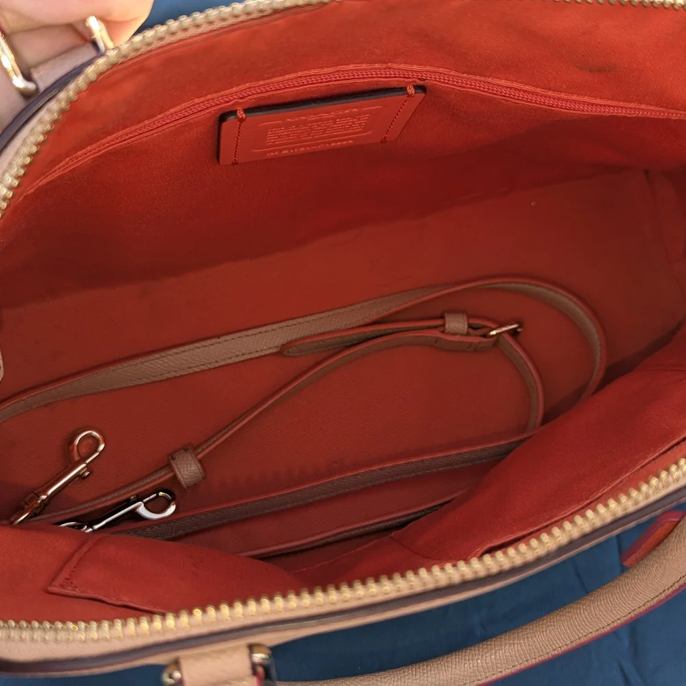 Coach Blush Pink Leather Satchel